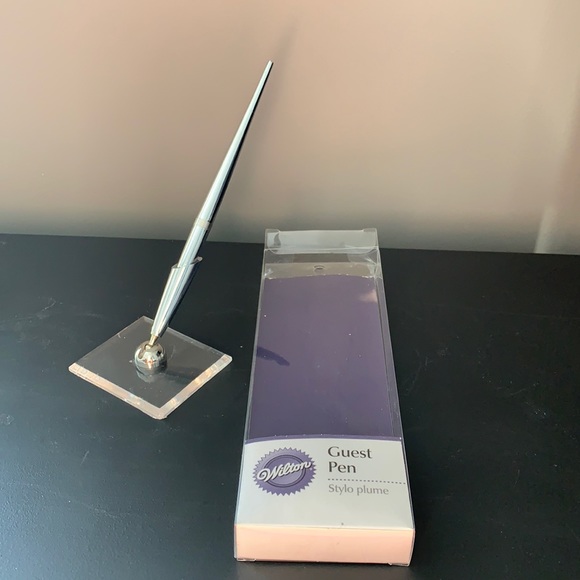 Other - Silver colour Wedding guest book pen